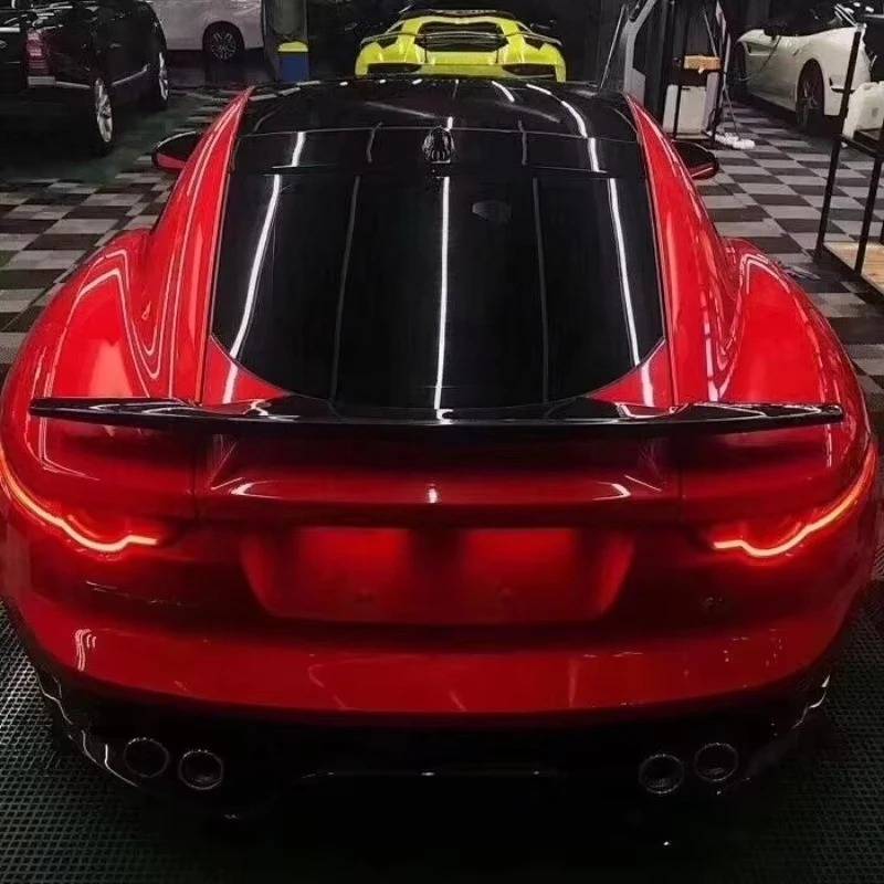 P7 Style Tail Carbon Fiber Rear Spoiler Body Kit Decorative Accessories for  F-TYPE Upgrade